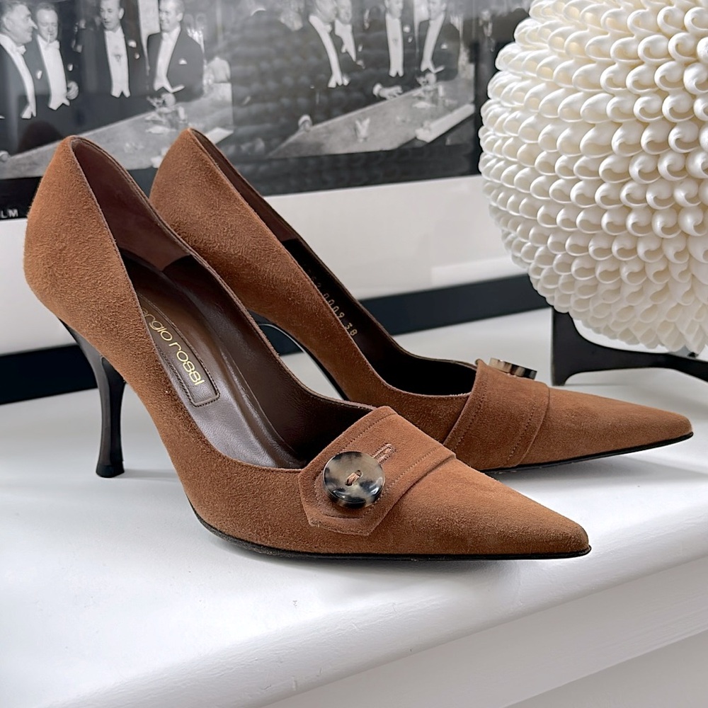 Sergio Rossi Brown Suede Pumps Size 38